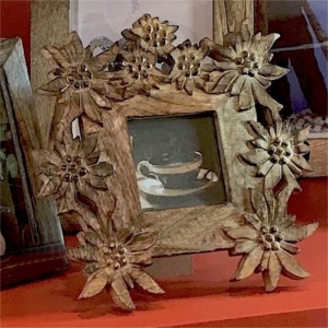 Photo frame burnt wood