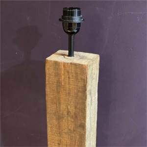 Table lamp in recycled wood