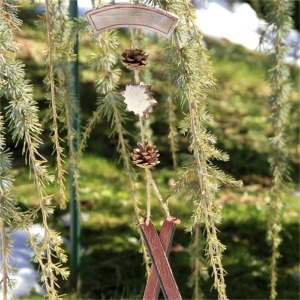 Garland of small skis and edelweiss
