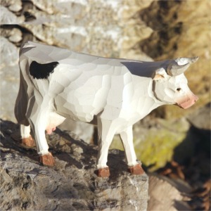 Grande vacca di legno charolaise