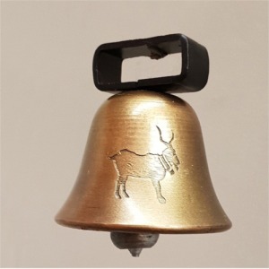 Metal bell with goat