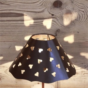 Metal lamp shade with hearts big size