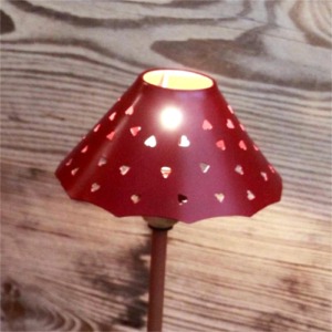 Metal lamp shade with hearts small size