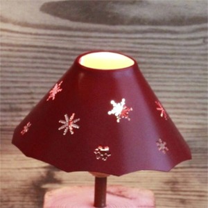 Metal lamp shade with snowflakes small size
