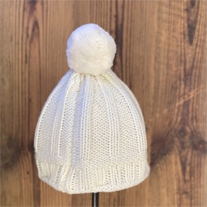 Wool knitted lamp shade off white