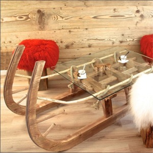 Tavolo "LUGE" in legno vecchio