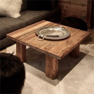 Old wood small living room table MAZ'OW collection
