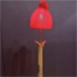 Wool knitted lamp shade red