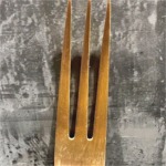 Service 6 fourchettes à fondue cuivre avec cerf gravé