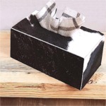 Kleenex Box aus Kuhfell
