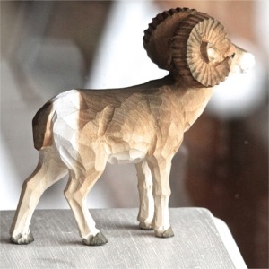 mouflon en bois