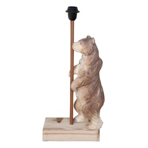 Pied de lampe collection COP'OW et son ours en bois