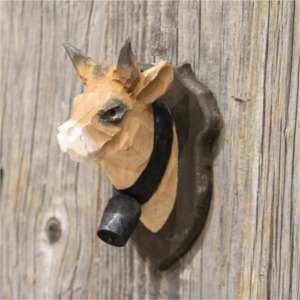 Portrait de aubrac sur écusson