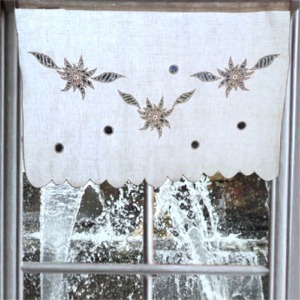 Brise bise edelweiss en voile de lin blanc