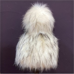 faux fur lamp off white and black  small size