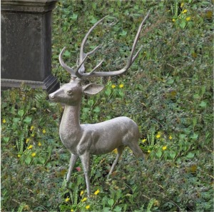 Cerf en aluminium petit (couleur aluminium)