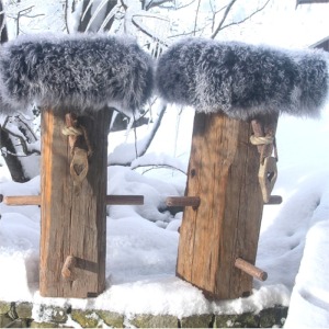 Tabouret de bar collection Po'Wow en vieux bois