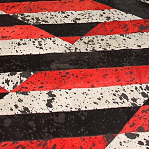 Tapis en peau de vache multicolore