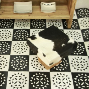 Tapis en peau de vache multicolore