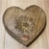 Dessous de plat coeur en bois brulé