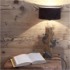 Pied de lampe ours en bois sculpté main