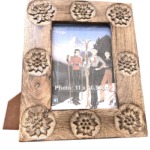 Photo frame in burnt wood