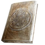 Burnt wooden book