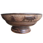 Large bowl carved poya