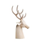 wooden stag head