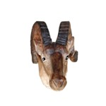 Wooden mouflon head