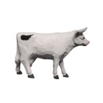 Grande vache en bois charolaise