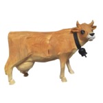 Grande vache en bois tarine
