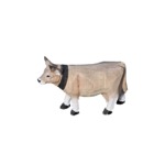 Kleine Kuh aus alpenbraunem Holz