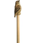 Carved bird pencil