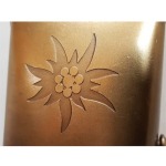 Cloche dorée forme carré edelweiss