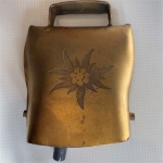 Cloche dorée forme carré edelweiss