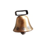 Metal bell with edelweiss
