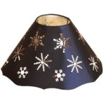 Metal lamp shade with snowflakes big size