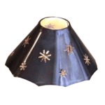 Metal lamp shade with snowflakes small size