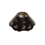 Round lamp shade with stags