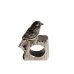 Aluminium bird napkin ring