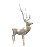 Grande cervo in alluminio (colore di alluminio)