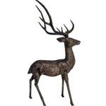 Grande cervo in alluminio (colore bronzo)