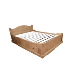 Wooden bed (1 person) 3 drawers (without hearts)