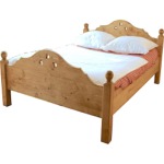 Wooden bed with 3 hearts (2 person) no drawer
