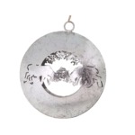 Silver ball with stags to hang