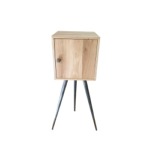 Oak chest of drawers with metal legs