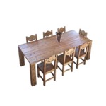 Tavolo da soggiorno (grande) collezione MM'OW in legno antico