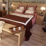 Tête de lit "VOLIGE" 2 places (pour un lit de 140cm) en vieux bois